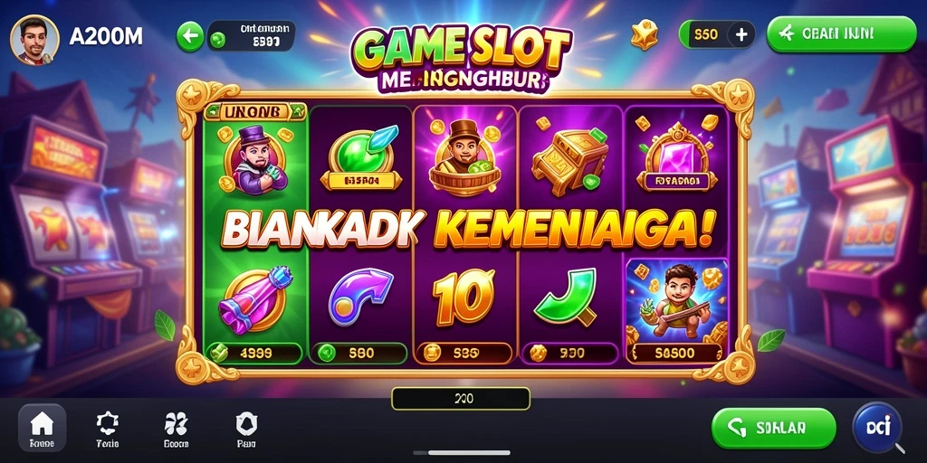 Tampilan menarik dari gameplay Slot A200M yang mendebarkan.