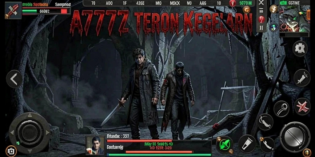 Screenshot A7777 menampilkan suasana menyeramkan dan gameplay yang mendebarkan.