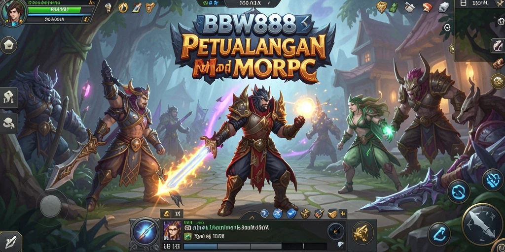 Tangkapan layar dari gameplay BW888 yang menunjukkan pertempuran seru di MMORPG.