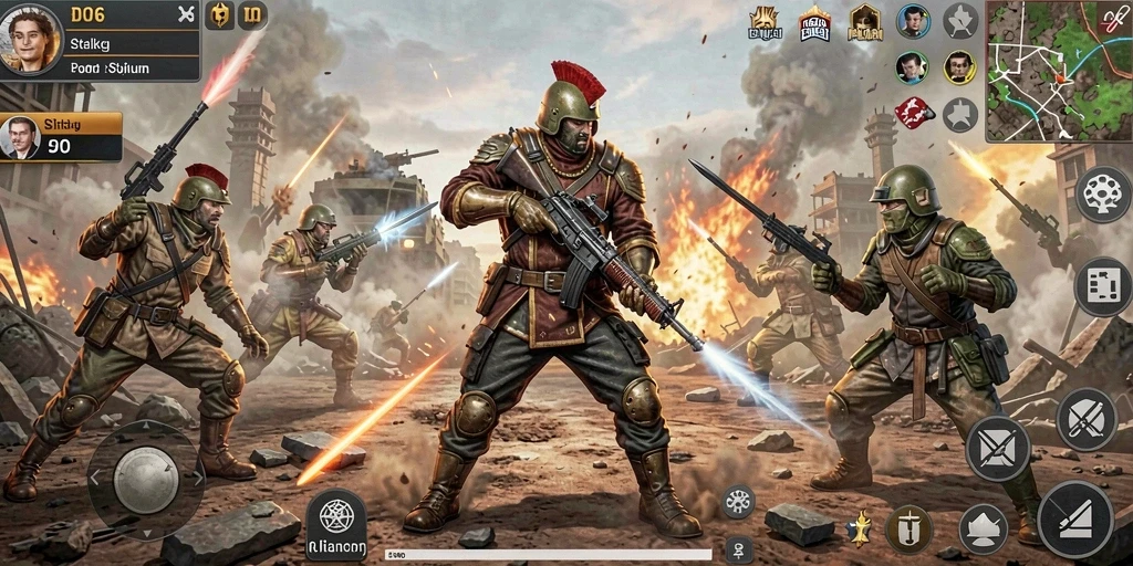 Tampilan gameplay D06 dengan strategi menarik dan pertempuran seru.