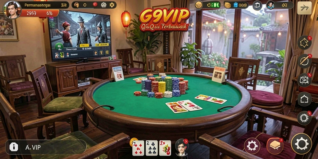Tampilan gameplay QiuQiu yang menegangkan dan interaktif.