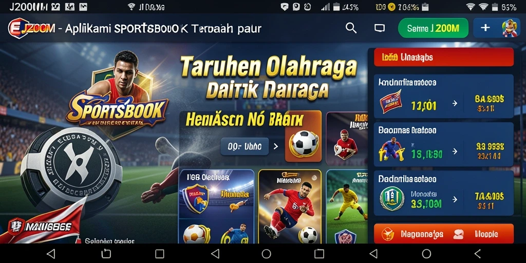 Tampilan gameplay taruhan olahraga di J200M yang menawan.