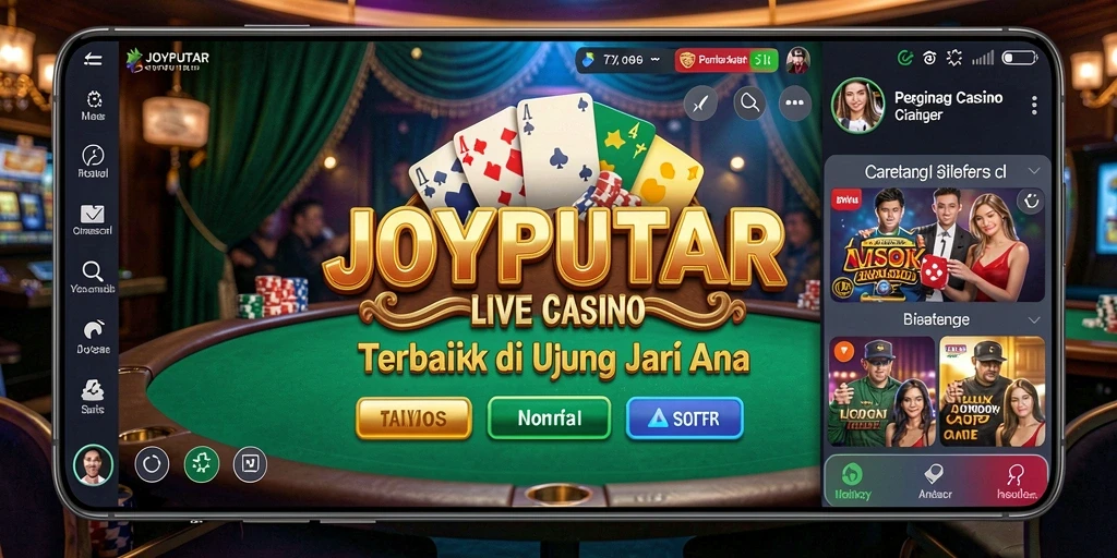 Tampilan gameplay Live Casino yang menarik dan interaktif di JOYPUTAR.