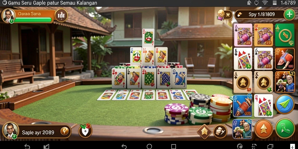 Tampilan gameplay Gaple yang menarik dan seru di JP6789.