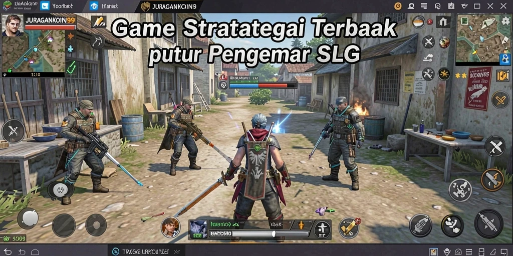 Tangkapan layar menunjukkan gameplay seru JURAGANKOIN99 dalam strategi SLG.