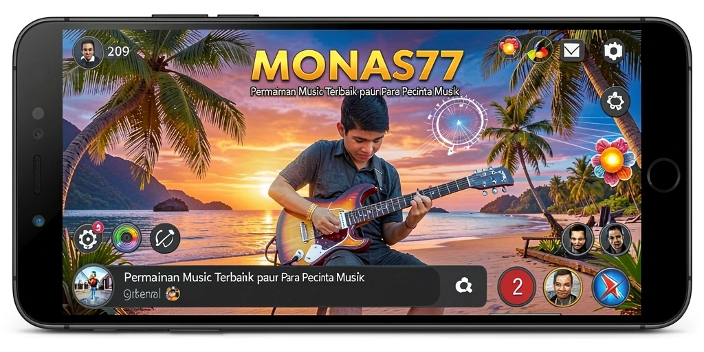 Screenshot MONAS77 menampilkan gameplay yang menarik pada genre musik.