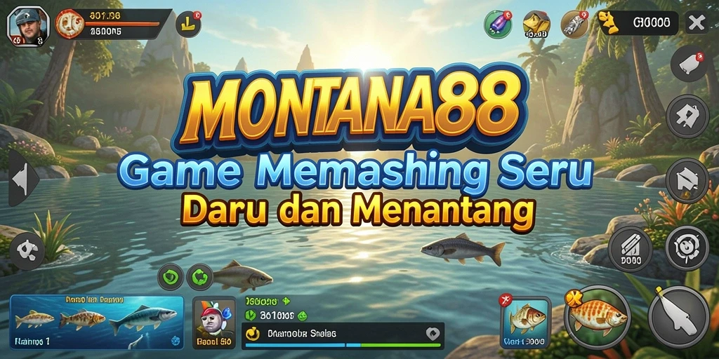 Tampilan gameplay MONTANA88 yang menarik saat menangkap ikan.