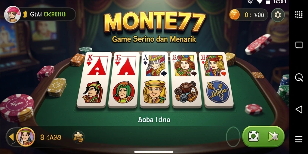 Tampilan gameplay seru dari MONTE77 dengan pemain yang bersaing.