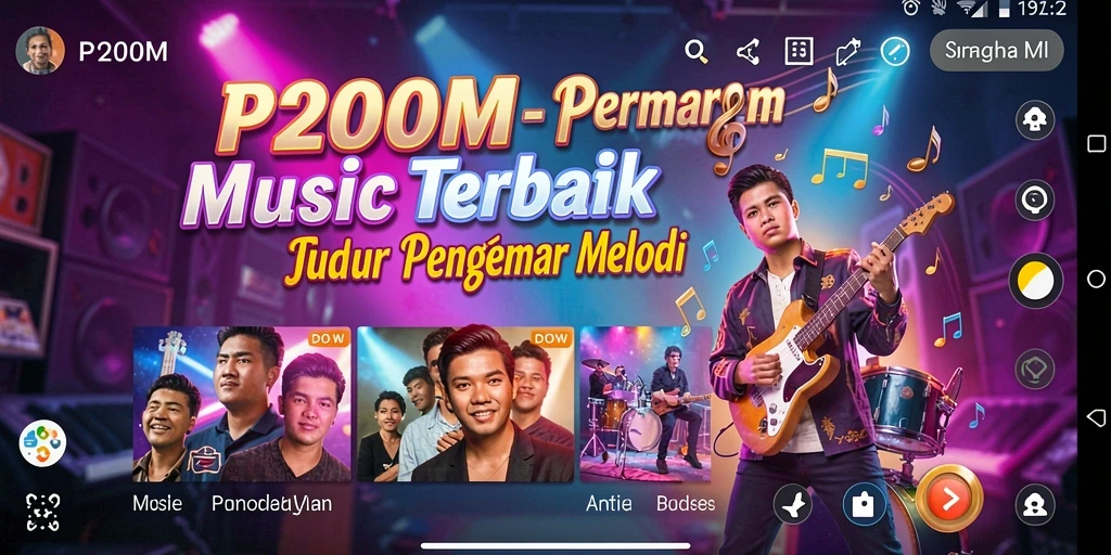 Tampilan gameplay P200M yang mengasyikkan dan interaktif.