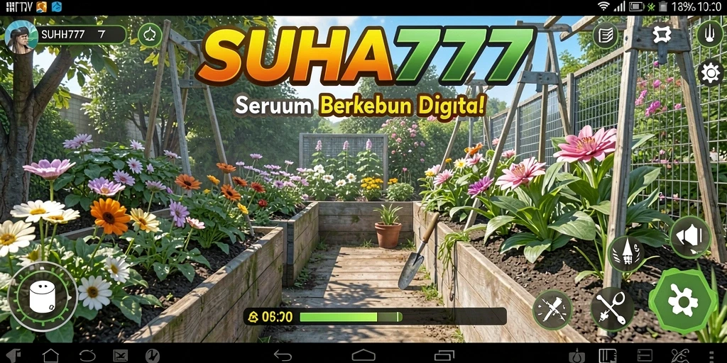 Screenshot gameplay <strong>Suhu777</strong> yang menunjukkan aktivitas bercocok tanam yang menyenangkan.