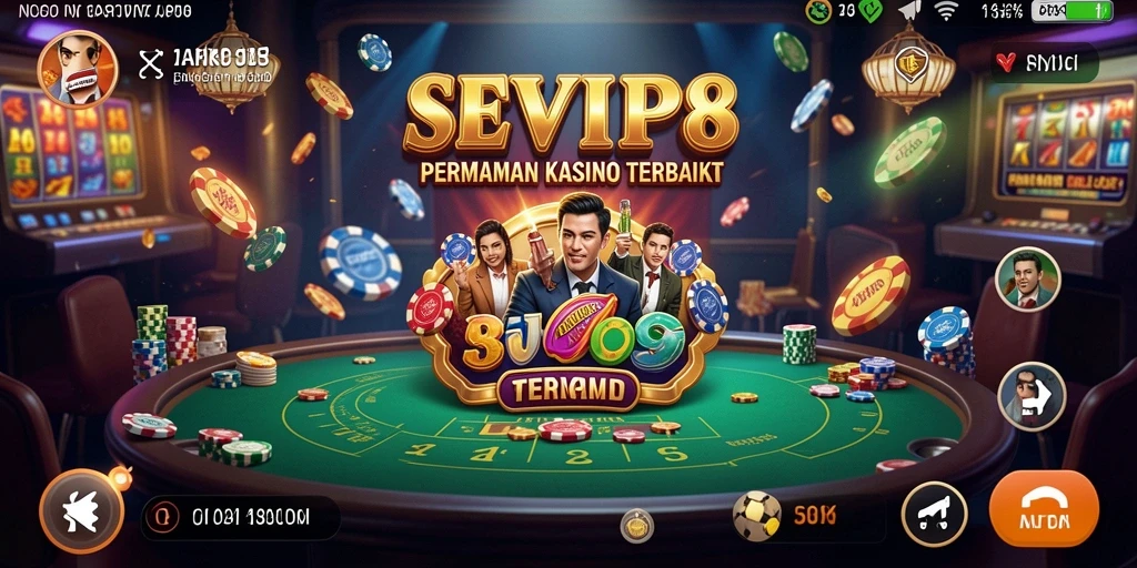 Tampilan gameplay menarik dari SVIP8 dengan berbagai permainan Kasino.