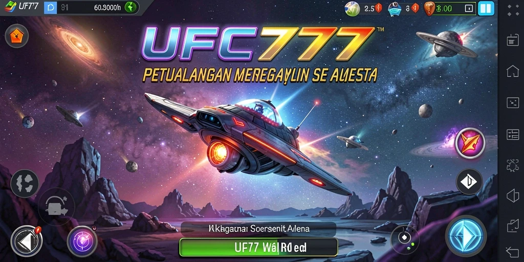Tampilan luar angkasa yang menakjubkan dalam gameplay UFO777.