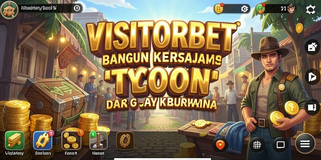 Tampilan gameplay <strong>VISITORBET</strong> menampilkan kekayaan strategi manajemen bisnis.